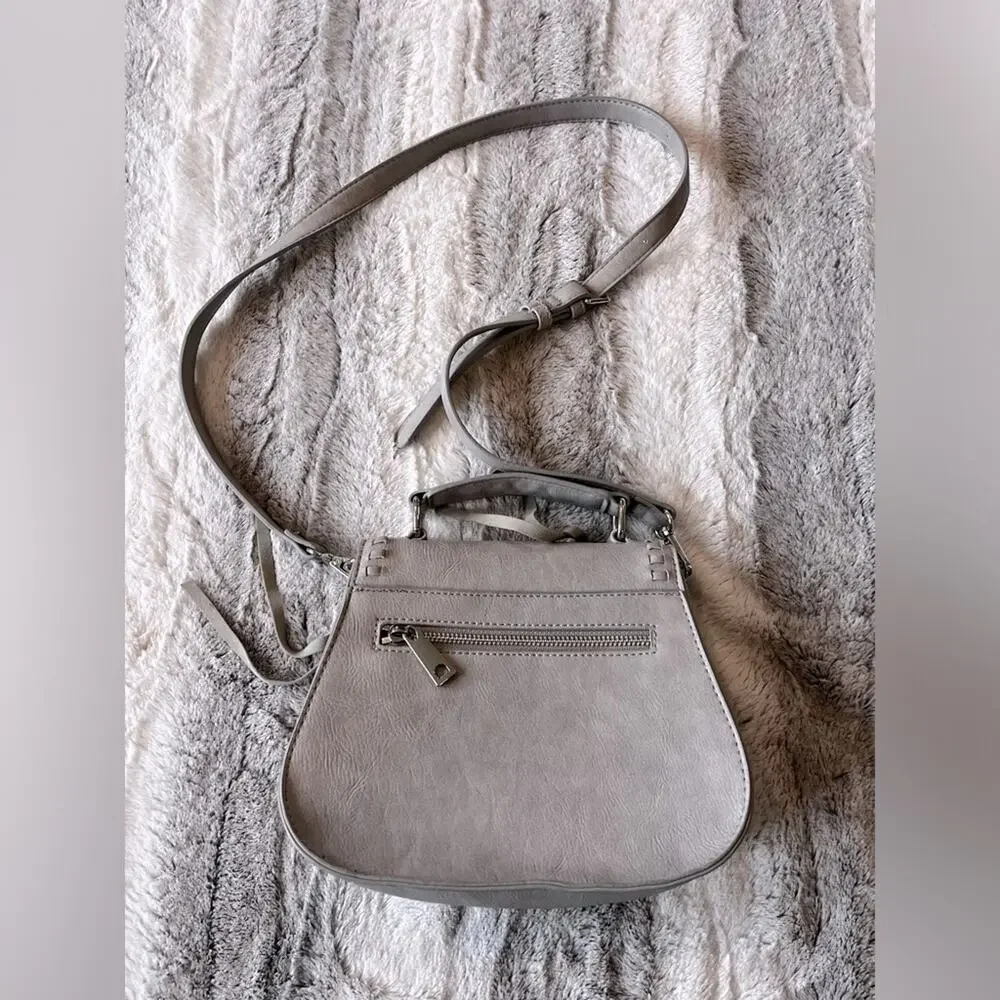 Hand painted Cherry Urban Expressions Grey Satchel Purse - Picture 3 of 5